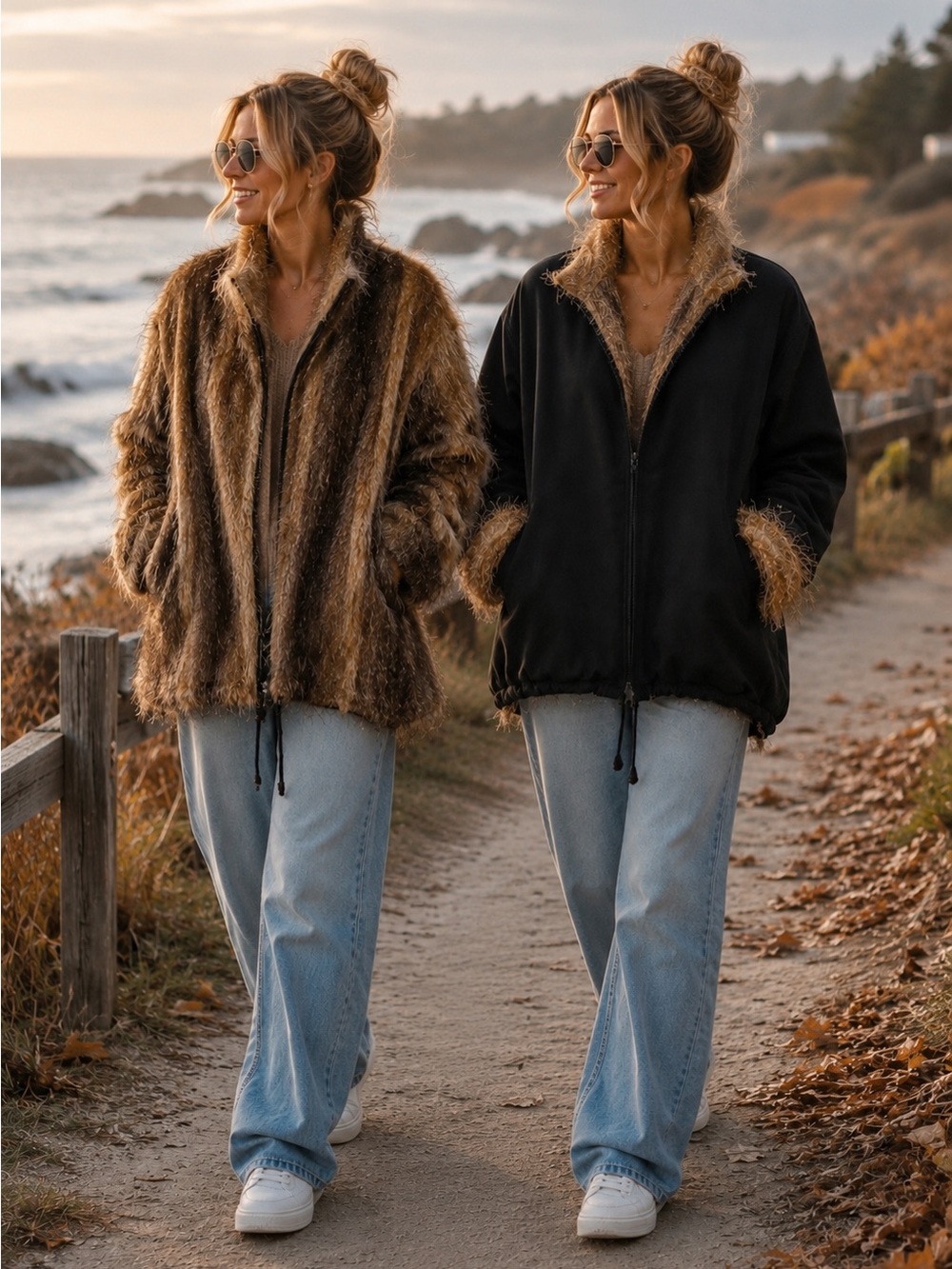 204. REVERSIBLE SHAG JACKET | Oversized | BOHO FESTIVAL | 26/30